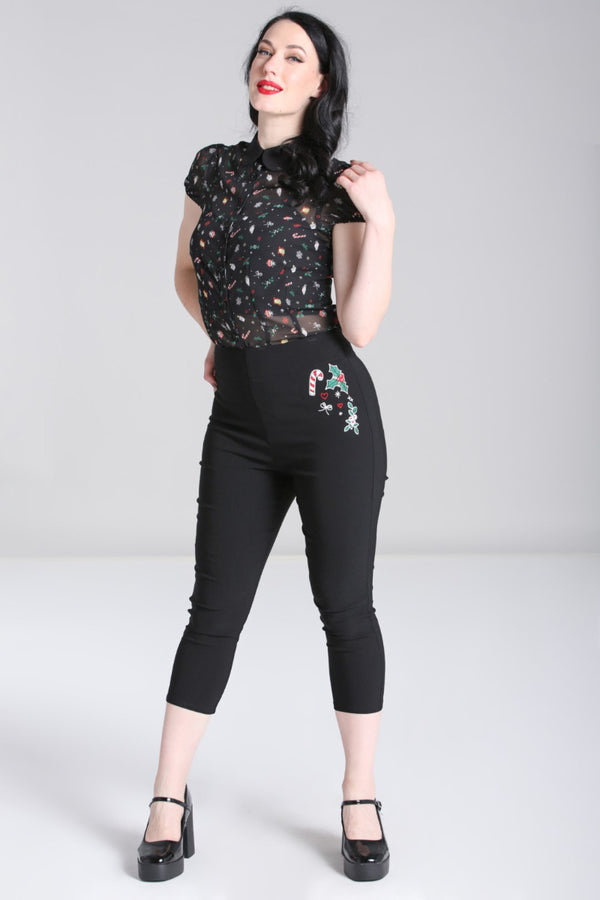 hell bunny Natalie Capris Black