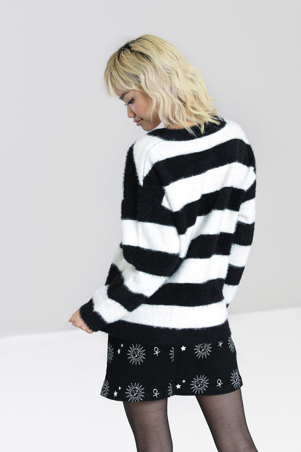 Hell Bunny Nevermind Cardigan Black / White