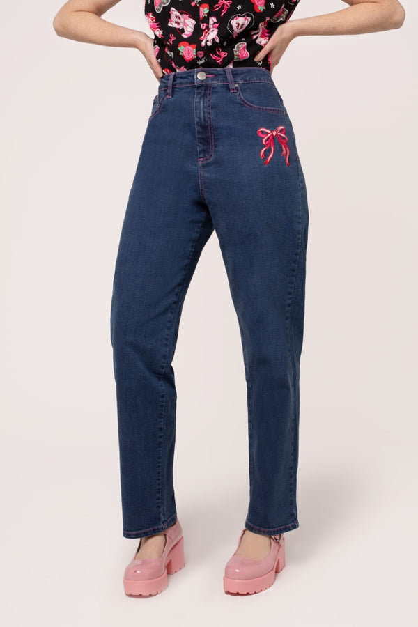 hell bunny Not Into You Jeans Blue