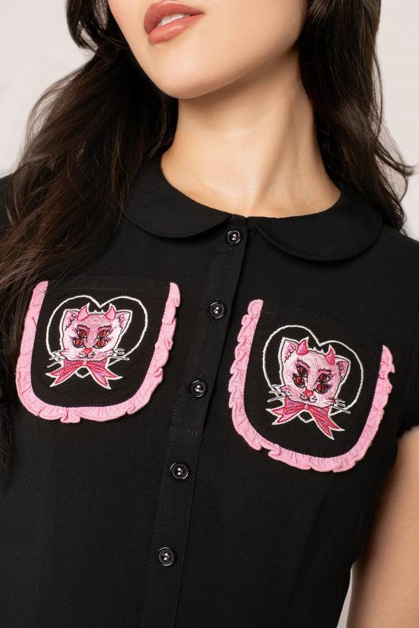 Hell Bunny Not Into You Knee Dress Black