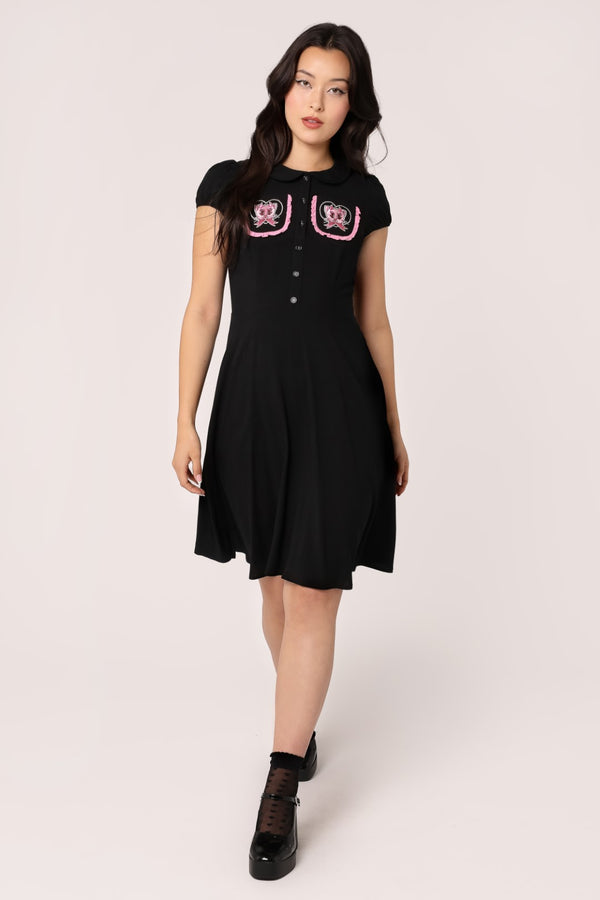 Hell Bunny Not Into You Knee Dress Black