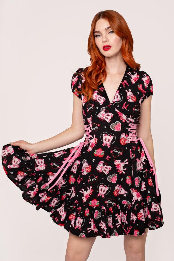 hell bunny Not Into You Mini Dress Black