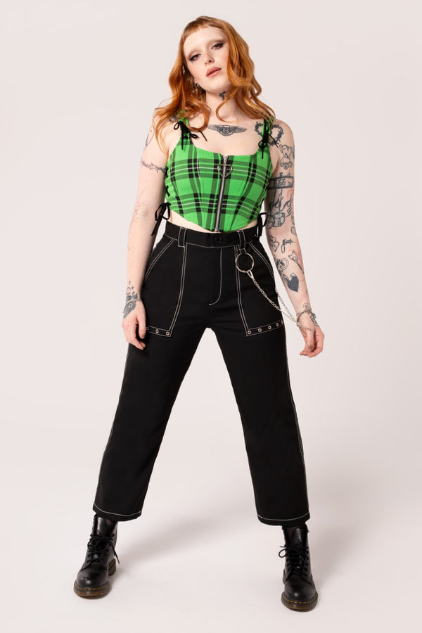 Hell Bunny Obsidian Trousers Black