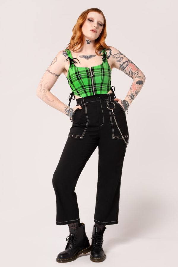 Hell Bunny Obsidian Trousers Black