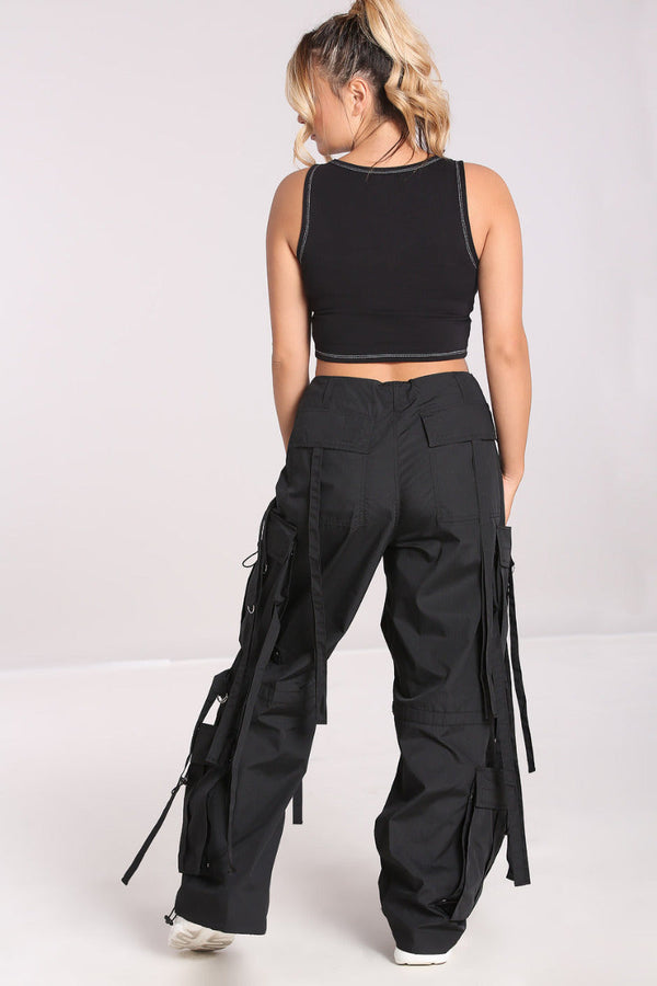 Hell Bunny Octopus Trousers Black Black