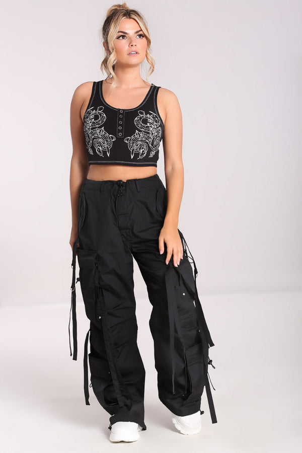 hell bunny Octopus Trousers Black Black