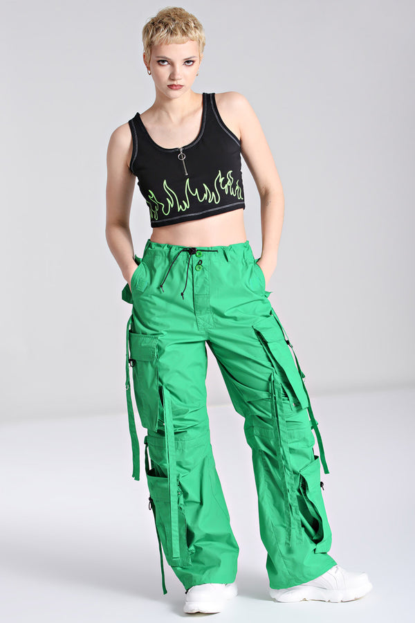 Hell Bunny Octopus Trousers Blue