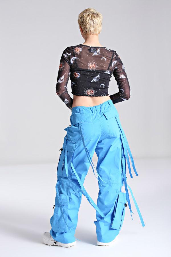 Hell Bunny Octopus Trousers Blue