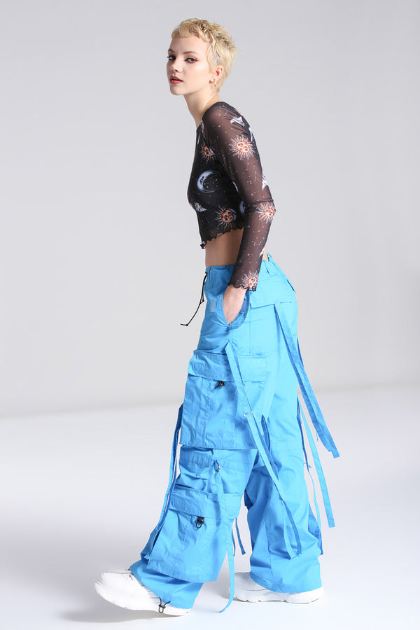 Hell Bunny Octopus Trousers Blue