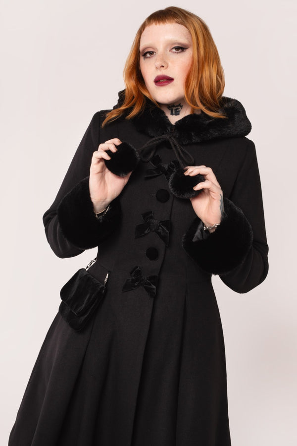 Hell Bunny Oita Coat Black