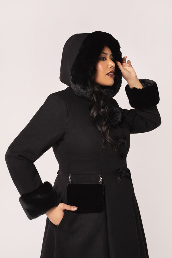 Hell Bunny Oita Coat Black