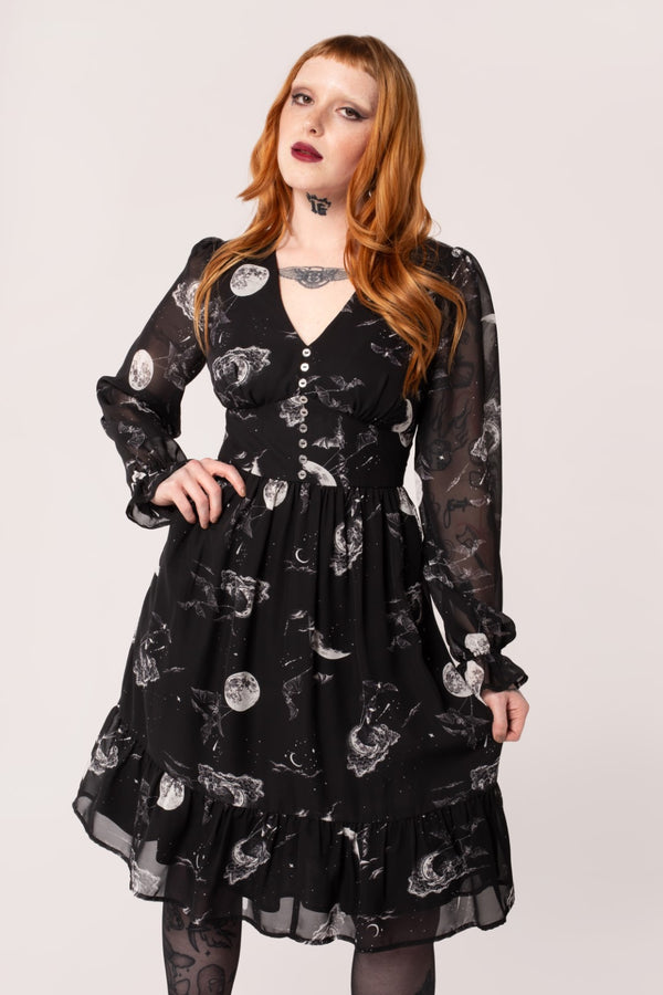 Hell Bunny Over The Moon Dress Black