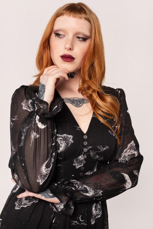 Hell Bunny Over The Moon Dress Black