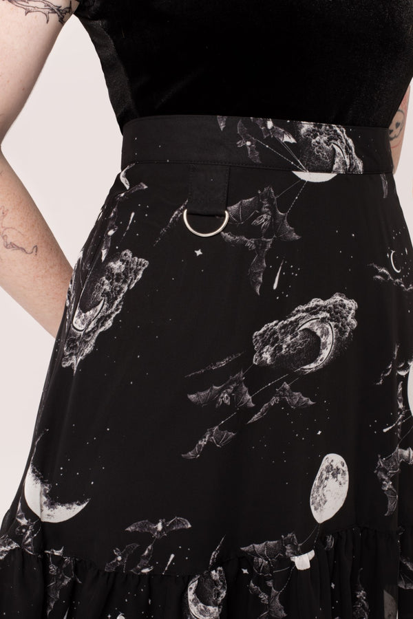 Hell Bunny Over The Moon Skirt Black