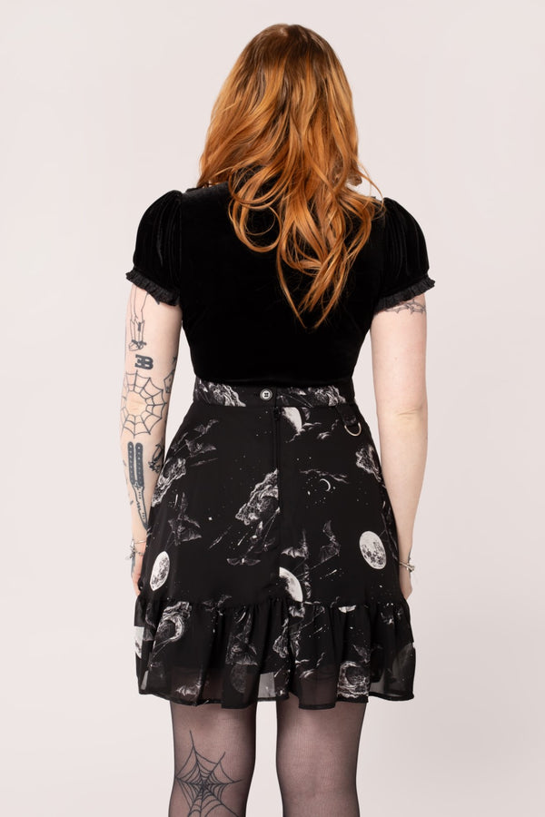 Hell Bunny Over The Moon Skirt Black