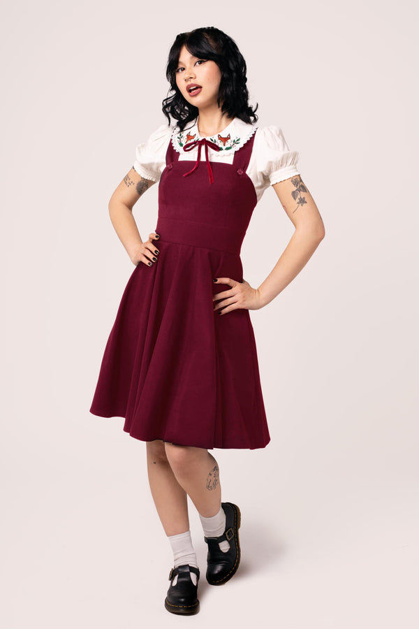 Hell Bunny Patti Pinafore Dress Black