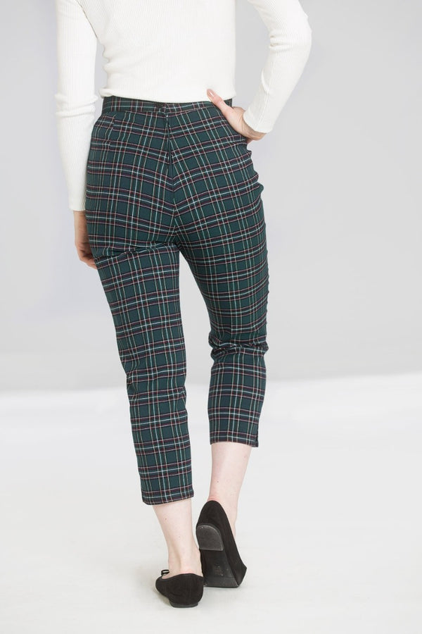 Hell Bunny Peebles Cigarette Trousers Navy