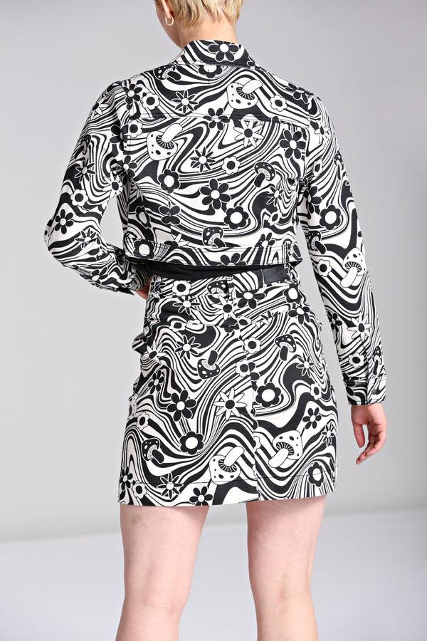 Hell Bunny Penny Mini Skirt Ivory