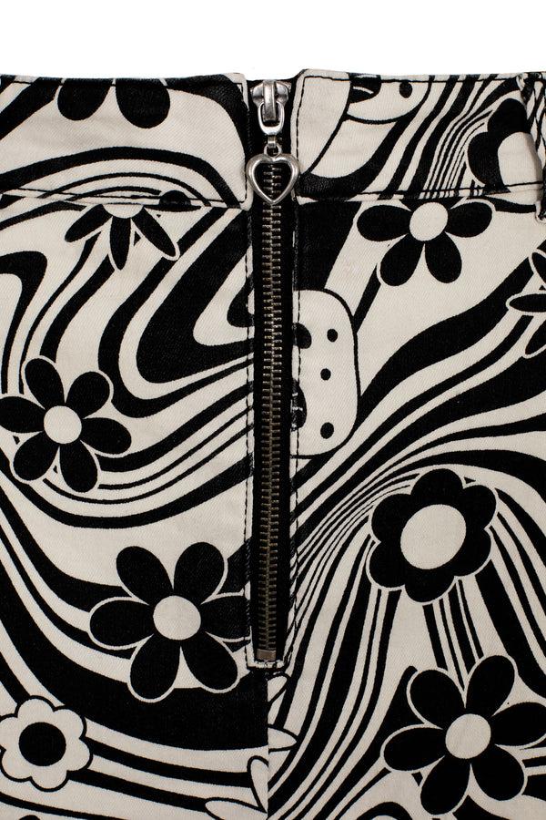 Hell Bunny Penny Mini Skirt Ivory