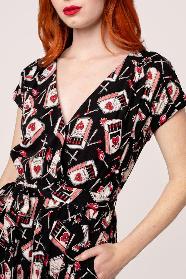 Hell Bunny Perfect Match Jumpsuit Black