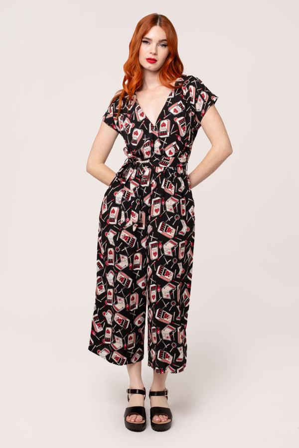 Hell Bunny Perfect Match Jumpsuit Black