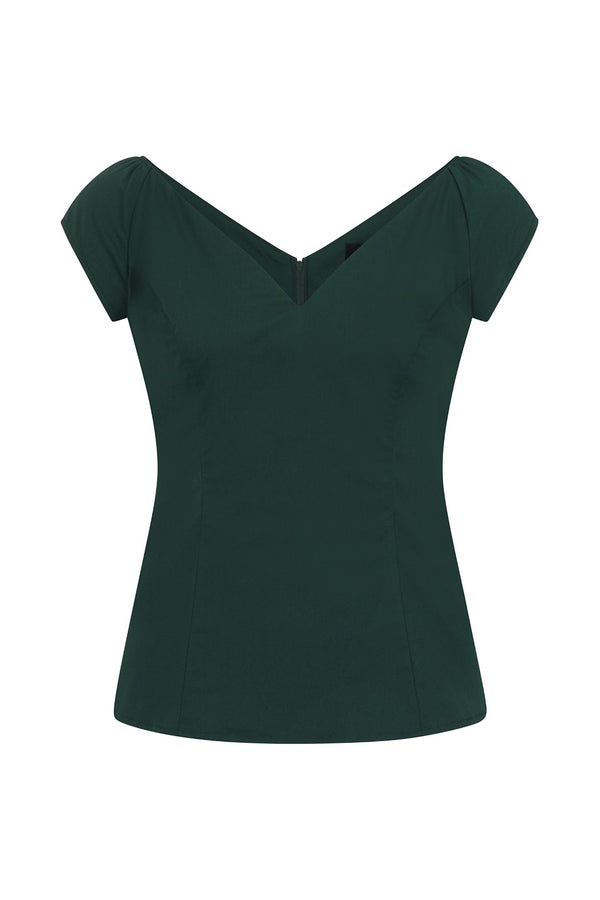 Hell Bunny Petunia Top Burgundy