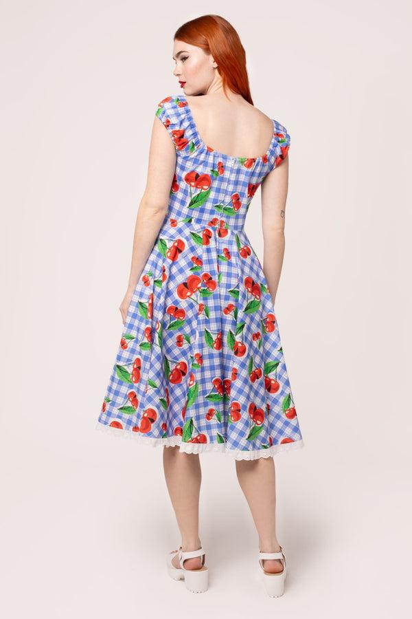 Hell Bunny Picnic Dress Blue