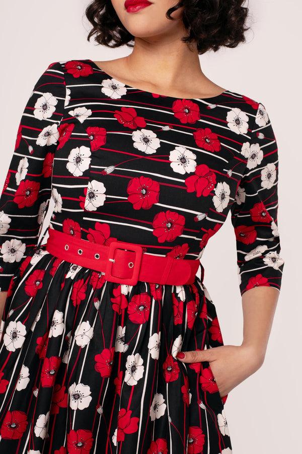 hell Bunny Poppy Dress Black