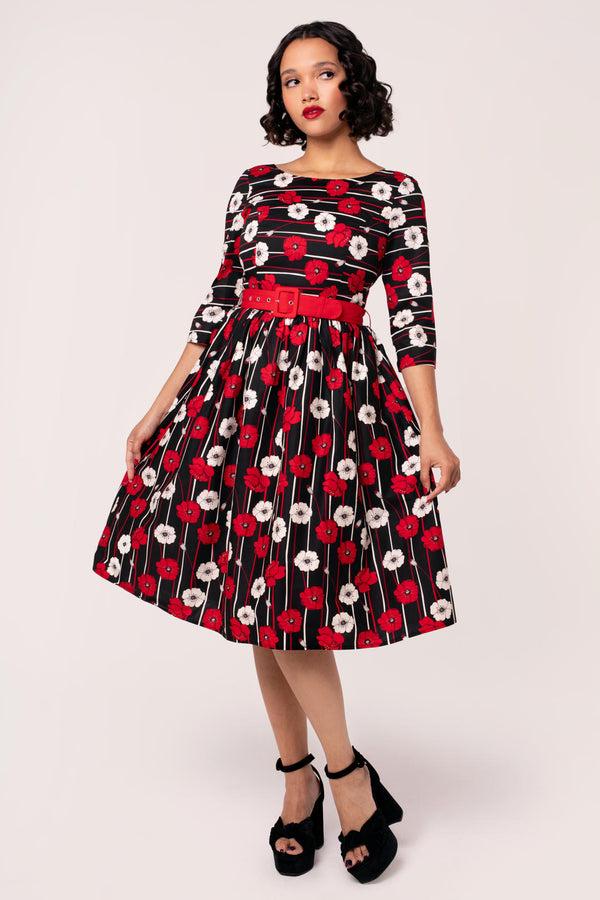 hell bunny Poppy Dress Black