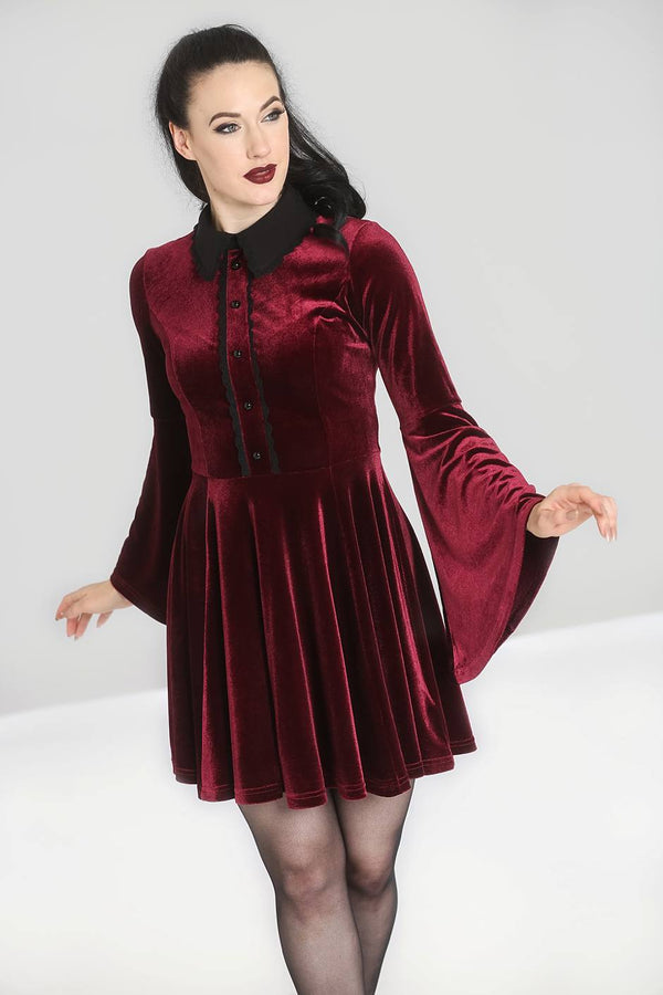 hell bunny Prudence Dress Wine