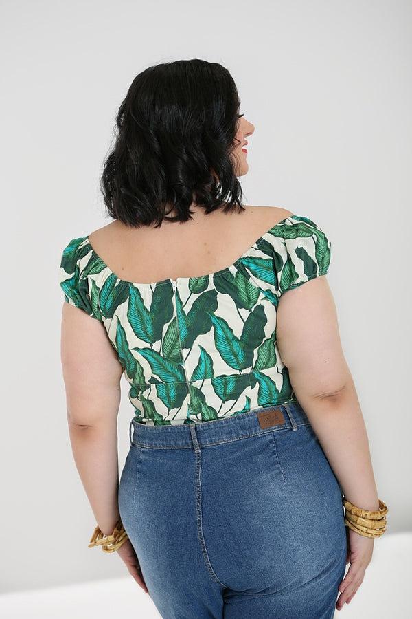 Hell Bunny Rainforest Top Ivory