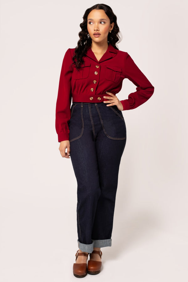 Hell Bunny Ravenwood Jacket Dark Green