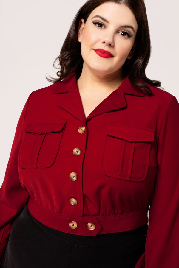 Hell Bunny Ravenwood Jacket Dark Green