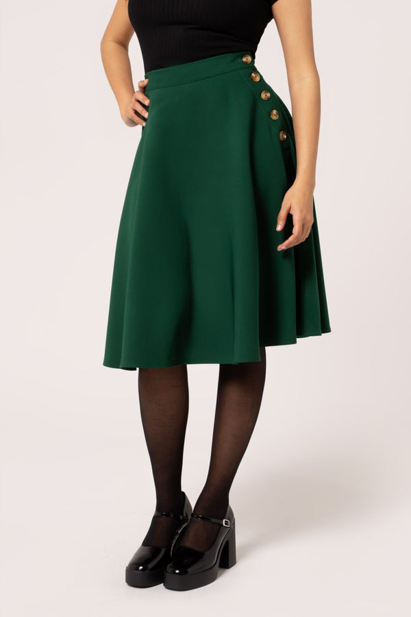 hell bunny Ravenwood Skirt Dark Green