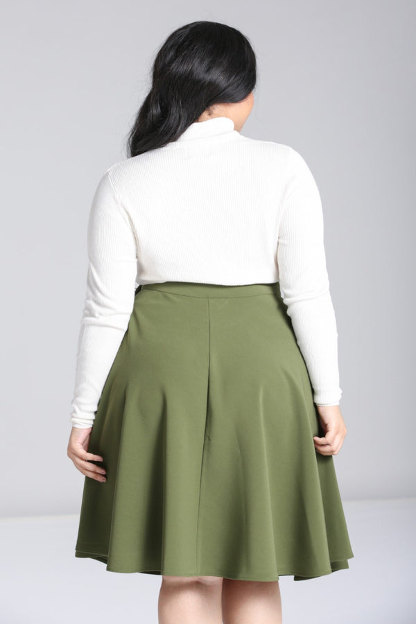 Hell Bunny Ravenwood Skirt Khaki