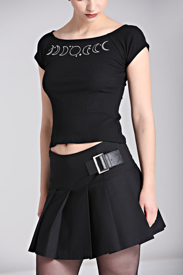 Hell Bunny Rebellion Skirt Black