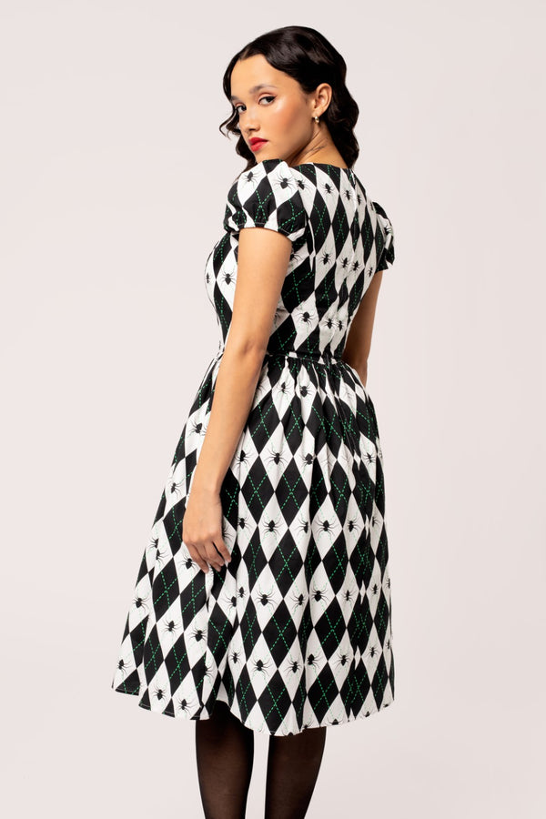 Hell Bunny Regina Dress Black/White