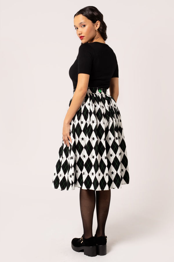 Hell Bunny Regina Skirt Black/White