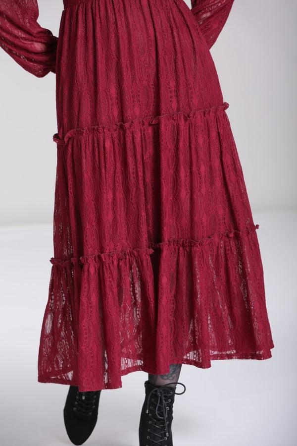 Hell Bunny Rhea Dress Burgundy