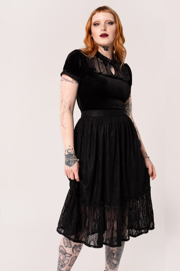 hell bunny Rhea Skirt Black