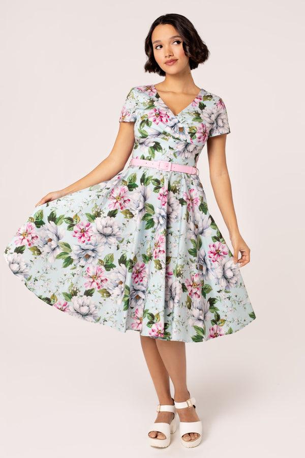 hell bunny Rina Dress Blue