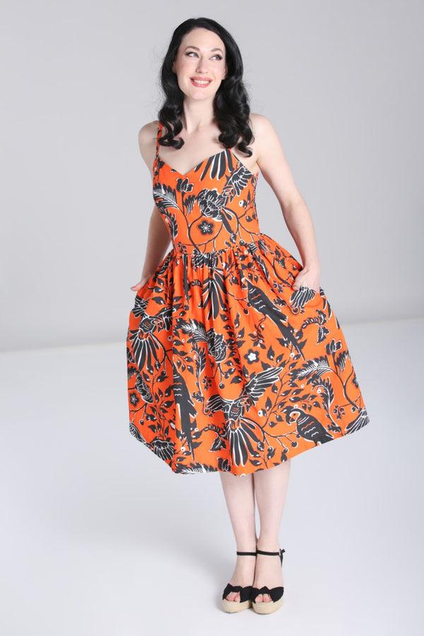 Hell Bunny Rio Dress Orange