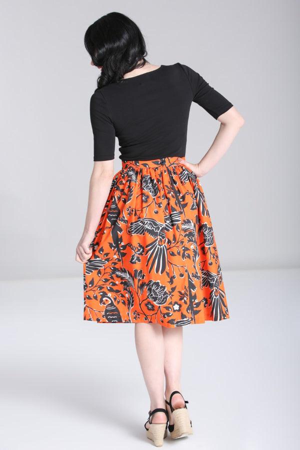 Hell Bunny Rio Skirt Orange