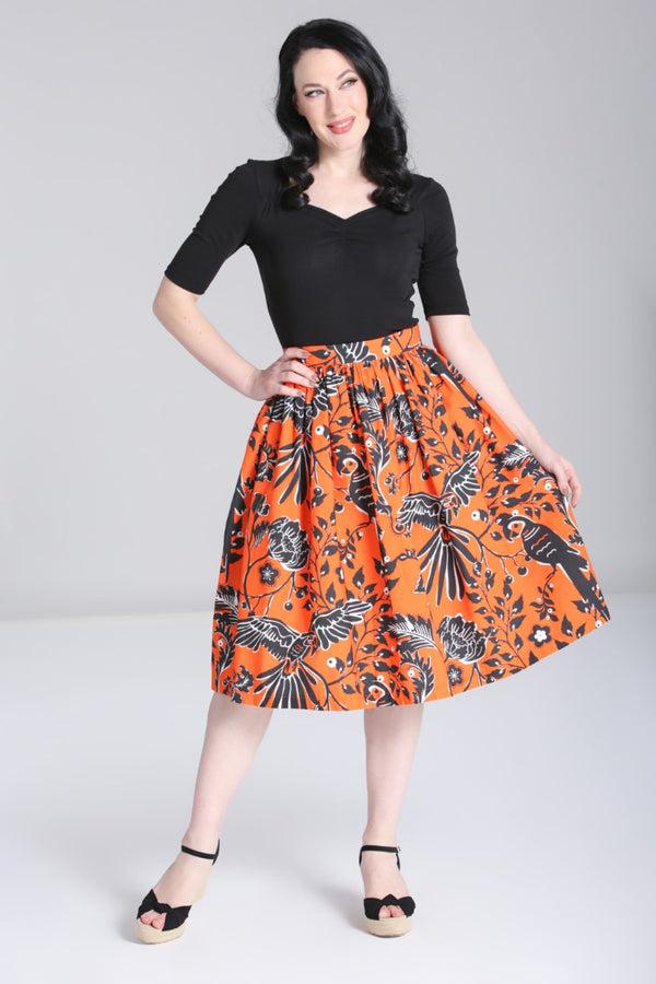 Hell Bunny Rio Skirt Orange