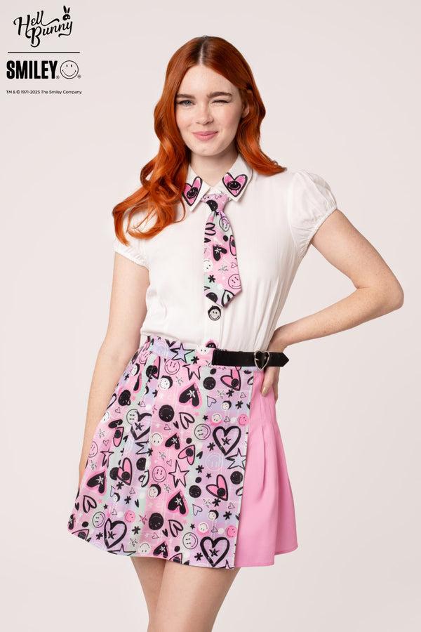 Hell Bunny Robbie Blouse White