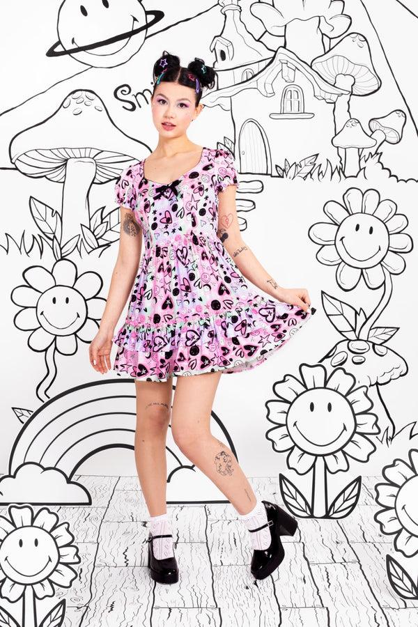 hell bunny Robbie Dress Multi