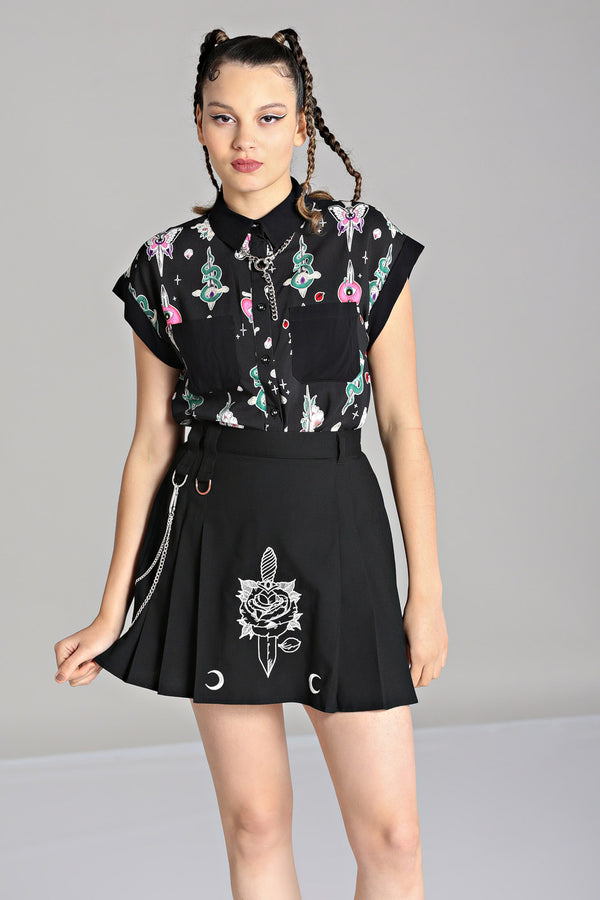 Hell Bunny Roesia Skirt Black