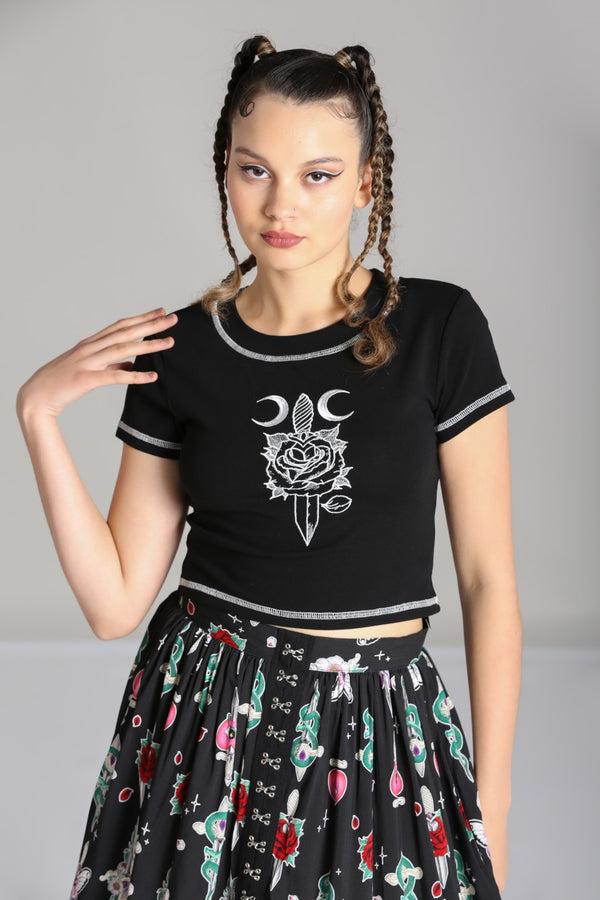 Hell Bunny Roesia Top Black