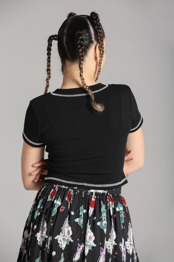 Hell Bunny Roesia Top Black