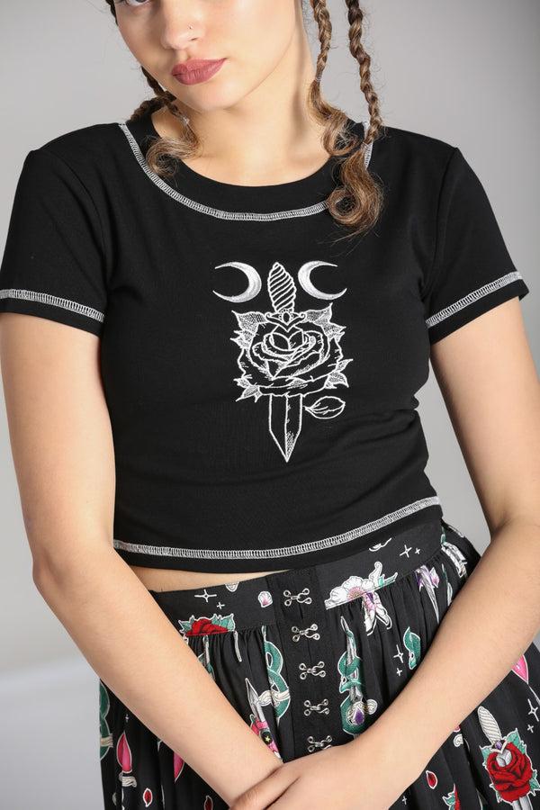 hell bunny Roesia Top Black